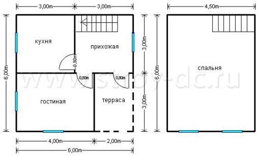 Готовый дом Д82 – планировка проекта 1