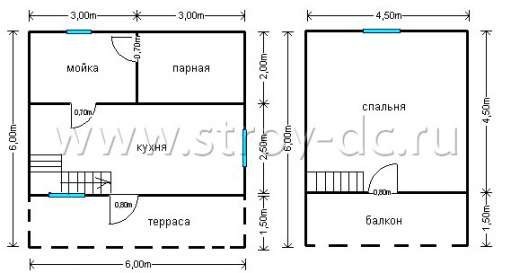 Готовый дом Д87 – планировка проекта 1