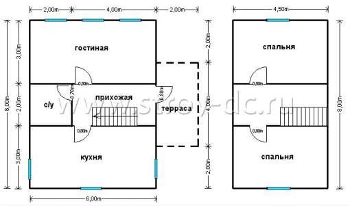 Готовый дом Д94 – планировка проекта 1