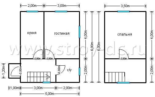Готовый дом Д98 – планировка проекта 1