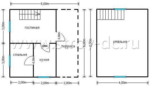 Готовый дом Д103 – планировка проекта 1