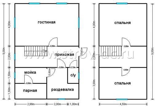 Готовый дом Д130 – планировка проекта 1
