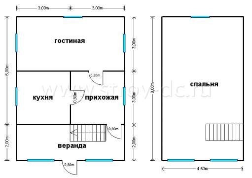 Готовый дом Д180 – планировка проекта 1