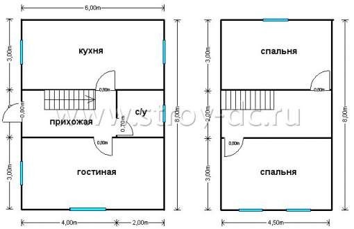 Готовый дом Д192 – планировка проекта 1