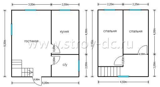Готовый дом Д224 – планировка проекта 1