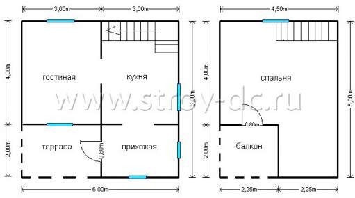 Готовый дом Д1 – планировка проекта 1
