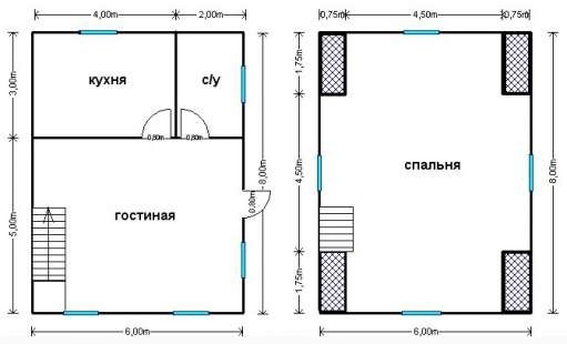 Готовый дом Д4 – планировка проекта 1