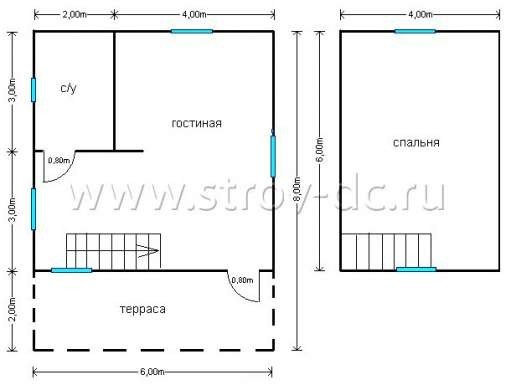 Готовый дом Д66 – планировка проекта 1