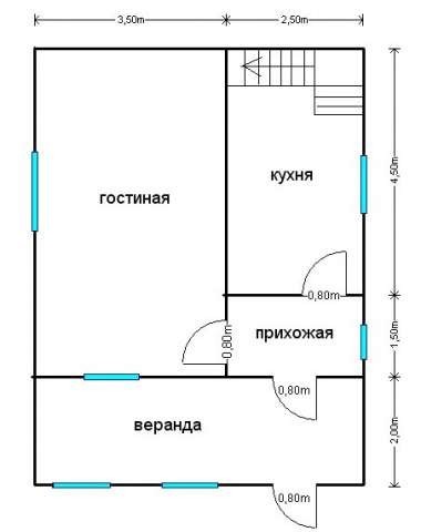 Готовый дом Д72 – планировка проекта 1