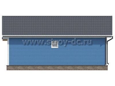 Каркасный дом, проект Д94, с террасой, многоскатной крышей, крыльцом и тремя спальнями, размером 8,5х10 метров, площадью 65,15 квадратных метров - фото проекта 6